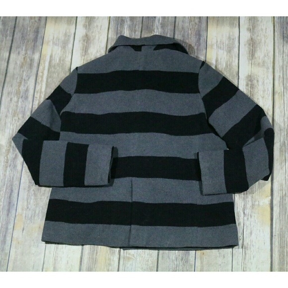 Jack by BB Dakota Wool Jacket Coat Stripes Buttons - Picture 6 of 8